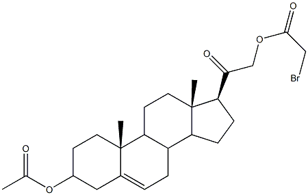 3-(acetyloxy)-20-oxopregn-5-en-21-yl bromoacetate 구조식 이미지