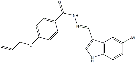4-(allyloxy)-N'-[(5-bromo-1H-indol-3-yl)methylene]benzohydrazide 구조식 이미지