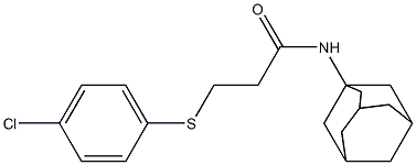 N-(1-adamantyl)-3-[(4-chlorophenyl)thio]propanamide 구조식 이미지