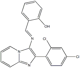 2-({[2-(2,4-dichlorophenyl)imidazo[1,2-a]pyridin-3-yl]imino}methyl)phenol 구조식 이미지