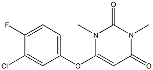 6-(3-chloro-4-fluorophenoxy)-1,3-dimethyl-2,4(1H,3H)-pyrimidinedione Structure