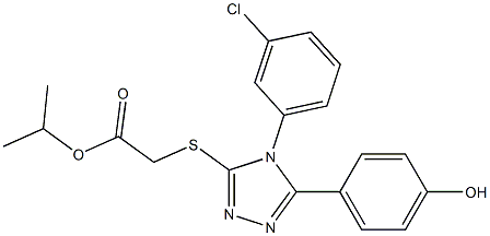 isopropyl {[4-(3-chlorophenyl)-5-(4-hydroxyphenyl)-4H-1,2,4-triazol-3-yl]sulfanyl}acetate Structure