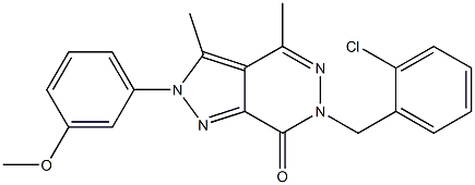 6-(2-chlorobenzyl)-2-(3-methoxyphenyl)-3,4-dimethyl-2,6-dihydro-7H-pyrazolo[3,4-d]pyridazin-7-one Structure