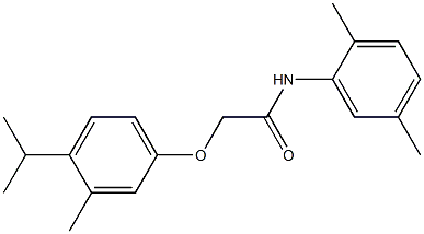 N-(2,5-dimethylphenyl)-2-(4-isopropyl-3-methylphenoxy)acetamide 구조식 이미지