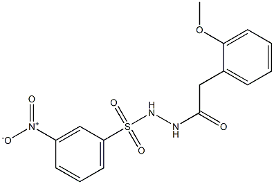 3-nitro-N'-[(2-methoxyphenyl)acetyl]benzenesulfonohydrazide Structure