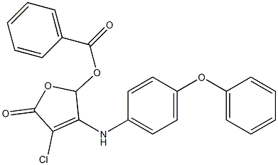 4-chloro-5-oxo-3-(4-phenoxyanilino)-2,5-dihydro-2-furanyl benzoate 구조식 이미지