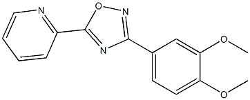 2-[3-(3,4-dimethoxyphenyl)-1,2,4-oxadiazol-5-yl]pyridine 구조식 이미지