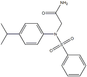 2-[4-isopropyl(phenylsulfonyl)anilino]acetamide Structure