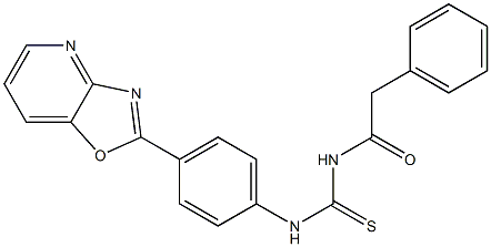 N-(4-[1,3]oxazolo[4,5-b]pyridin-2-ylphenyl)-N'-(phenylacetyl)thiourea Structure