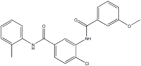 4-chloro-3-[(3-methoxybenzoyl)amino]-N-(2-methylphenyl)benzamide Structure
