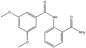 N-[2-(aminocarbonyl)phenyl]-3,5-dimethoxybenzamide 구조식 이미지