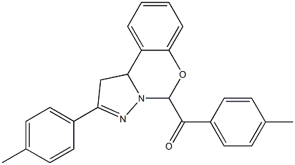 (4-methylphenyl)[2-(4-methylphenyl)-1,10b-dihydropyrazolo[1,5-c][1,3]benzoxazin-5-yl]methanone Structure