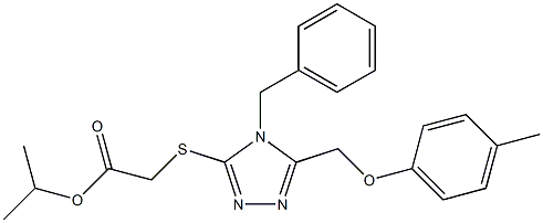 isopropyl ({4-benzyl-5-[(4-methylphenoxy)methyl]-4H-1,2,4-triazol-3-yl}sulfanyl)acetate Structure