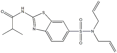 N-{6-[(diallylamino)sulfonyl]-1,3-benzothiazol-2-yl}-2-methylpropanamide Structure