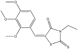 3-ethyl-2-thioxo-5-(2,3,4-trimethoxybenzylidene)-1,3-thiazolidin-4-one Structure