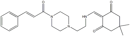 2-({[2-(4-cinnamoyl-1-piperazinyl)ethyl]amino}methylene)-5,5-dimethyl-1,3-cyclohexanedione Structure