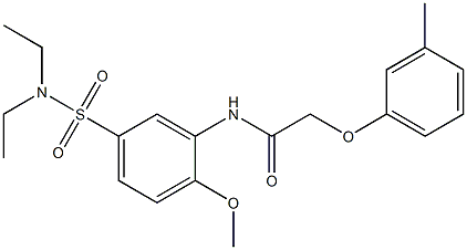 N-{5-[(diethylamino)sulfonyl]-2-methoxyphenyl}-2-(3-methylphenoxy)acetamide Structure