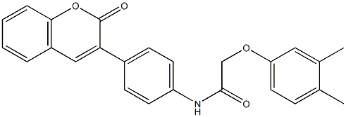 2-(3,4-dimethylphenoxy)-N-[4-(2-oxo-2H-chromen-3-yl)phenyl]acetamide Structure