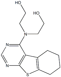 2-[(2-hydroxyethyl)(5,6,7,8-tetrahydro[1]benzothieno[2,3-d]pyrimidin-4-yl)amino]ethanol Structure