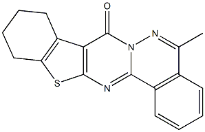 5-methyl-9,10,11,12-tetrahydro-8H-[1]benzothieno[2',3':4,5]pyrimido[2,1-a]phthalazin-8-one 구조식 이미지