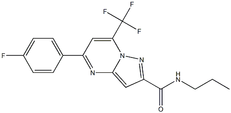 5-(4-fluorophenyl)-N-propyl-7-(trifluoromethyl)pyrazolo[1,5-a]pyrimidine-2-carboxamide 구조식 이미지