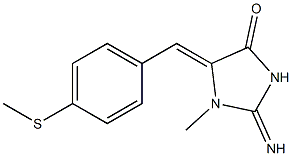 2-imino-1-methyl-5-[4-(methylsulfanyl)benzylidene]-4-imidazolidinone Structure