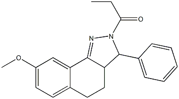 methyl 3-phenyl-2-propionyl-3,3a,4,5-tetrahydro-2H-benzo[g]indazol-8-yl ether 구조식 이미지
