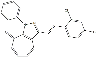 3-[2-(2,4-dichlorophenyl)vinyl]-1-phenylcyclohepta[c]pyrazol-8(1H)-one 구조식 이미지