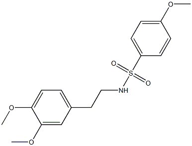 N-[2-(3,4-dimethoxyphenyl)ethyl]-4-methoxybenzenesulfonamide 구조식 이미지