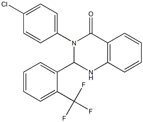 3-(4-chlorophenyl)-2-[2-(trifluoromethyl)phenyl]-2,3-dihydro-4(1H)-quinazolinone Structure