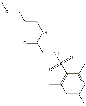 2-[(mesitylsulfonyl)amino]-N-(3-methoxypropyl)acetamide 구조식 이미지