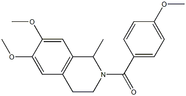 6,7-dimethoxy-2-(4-methoxybenzoyl)-1-methyl-1,2,3,4-tetrahydroisoquinoline Structure