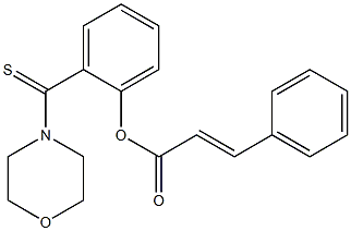 2-(4-morpholinylcarbothioyl)phenyl 3-phenylacrylate 구조식 이미지