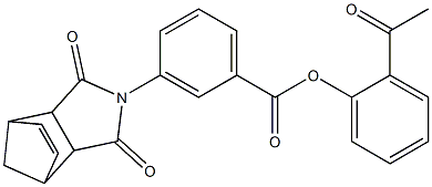 2-acetylphenyl 3-(3,5-dioxo-4-azatricyclo[5.2.1.0~2,6~]dec-8-en-4-yl)benzoate Structure