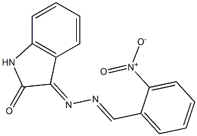 2-nitrobenzaldehyde (2-oxo-1,2-dihydro-3H-indol-3-ylidene)hydrazone 구조식 이미지