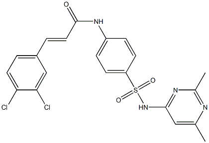 3-(3,4-dichlorophenyl)-N-(4-{[(2,6-dimethyl-4-pyrimidinyl)amino]sulfonyl}phenyl)acrylamide Structure