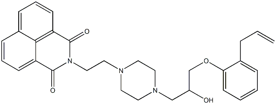 2-(2-{4-[3-(2-allylphenoxy)-2-hydroxypropyl]piperazin-1-yl}ethyl)-1H-benzo[de]isoquinoline-1,3(2H)-dione 구조식 이미지
