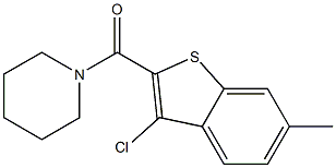 1-[(3-chloro-6-methyl-1-benzothien-2-yl)carbonyl]piperidine Structure
