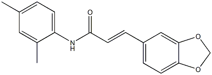 3-(1,3-benzodioxol-5-yl)-N-(2,4-dimethylphenyl)acrylamide Structure