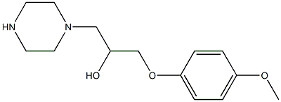 1-(4-methoxyphenoxy)-3-(1-piperazinyl)-2-propanol Structure