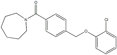 1-{4-[(2-chlorophenoxy)methyl]benzoyl}azepane 구조식 이미지