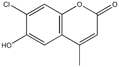 7-chloro-6-hydroxy-4-methyl-2H-chromen-2-one Structure
