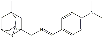 N-[(3,5-dimethyl-1-adamantyl)methyl]-N-[4-(dimethylamino)benzylidene]amine 구조식 이미지