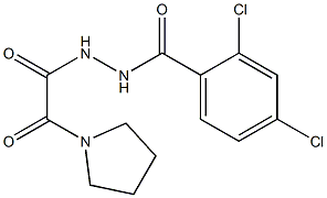 2,4-dichloro-N'-[oxo(1-pyrrolidinyl)acetyl]benzohydrazide 구조식 이미지