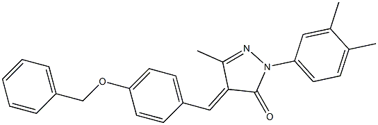 4-[4-(benzyloxy)benzylidene]-2-(3,4-dimethylphenyl)-5-methyl-2,4-dihydro-3H-pyrazol-3-one 구조식 이미지