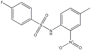 4-fluoro-N-{2-nitro-4-methylphenyl}benzenesulfonamide Structure