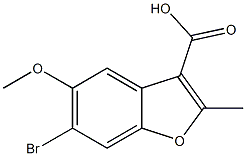 6-bromo-5-methoxy-2-methyl-1-benzofuran-3-carboxylic acid 구조식 이미지