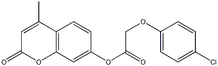 4-methyl-2-oxo-2H-chromen-7-yl (4-chlorophenoxy)acetate 구조식 이미지