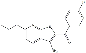 (3-amino-6-isobutylthieno[2,3-b]pyridin-2-yl)(4-chlorophenyl)methanone 구조식 이미지