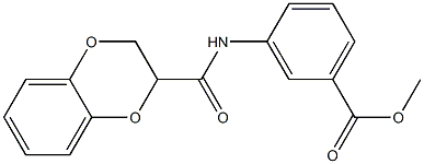 methyl 3-[(2,3-dihydro-1,4-benzodioxin-2-ylcarbonyl)amino]benzoate 구조식 이미지